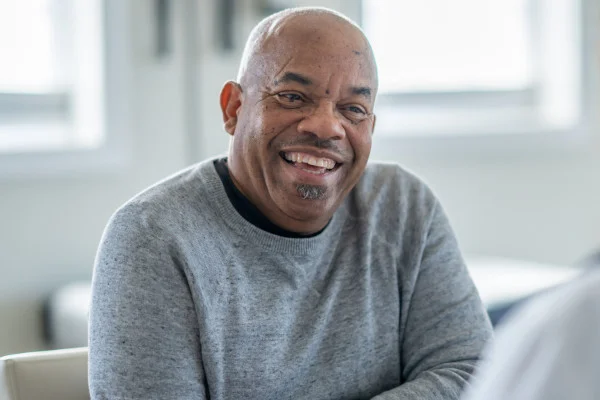 A man smiling